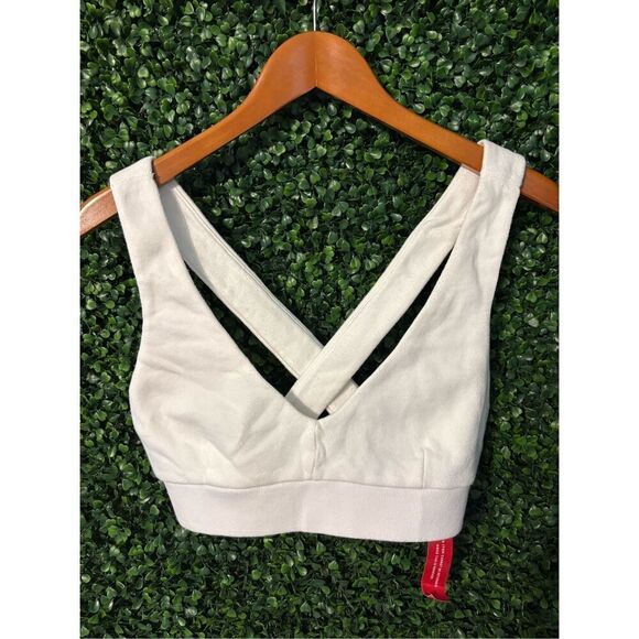 Carbon38 V-Neck Cross Back Bra in French Terry Sz Large NWT - Picture 3 of 7